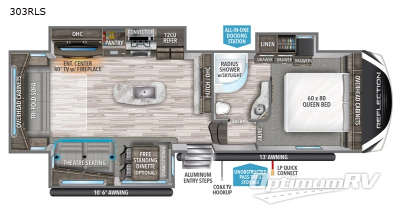 2020 Grand Design Reflection 303RLS Floorplan Photo