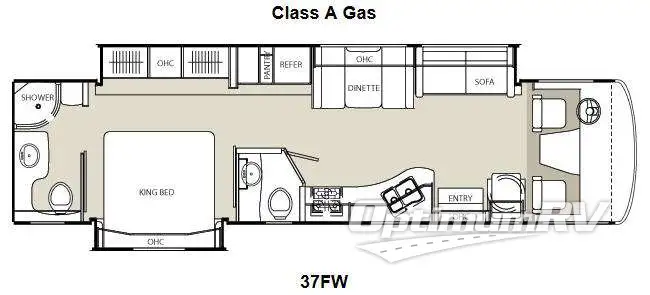 2013 Coachmen Encounter 37FW Floorplan Photo