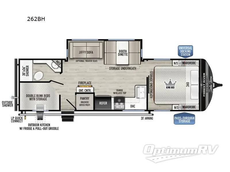 2025 East To West Della Terra 262BH Floorplan Photo