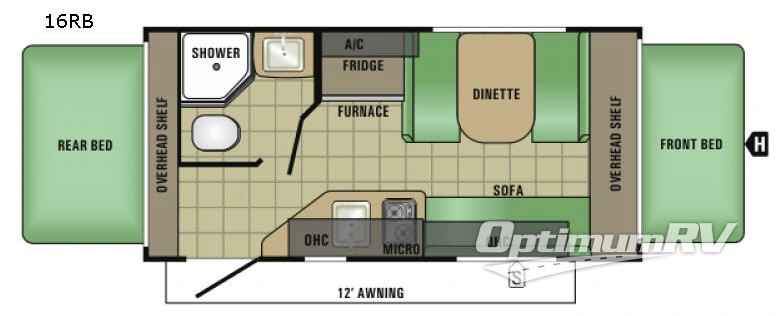 2017 Starcraft Launch Mini 16RB Floorplan Photo