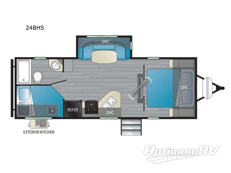 2021 Heartland North Trail 24BHS Floorplan Photo