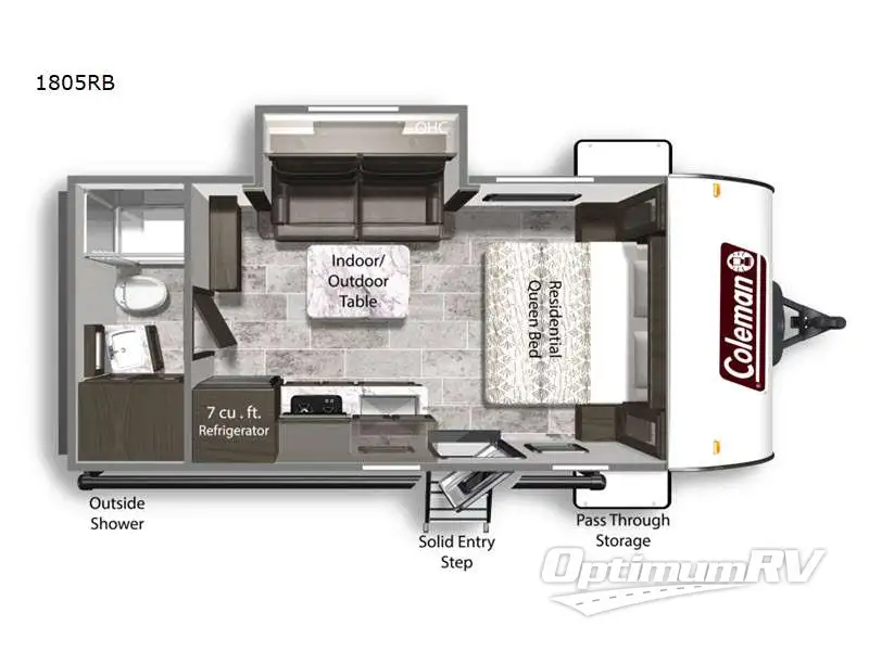 2021 Dutchmen Coleman Light 1805RB Floorplan Photo