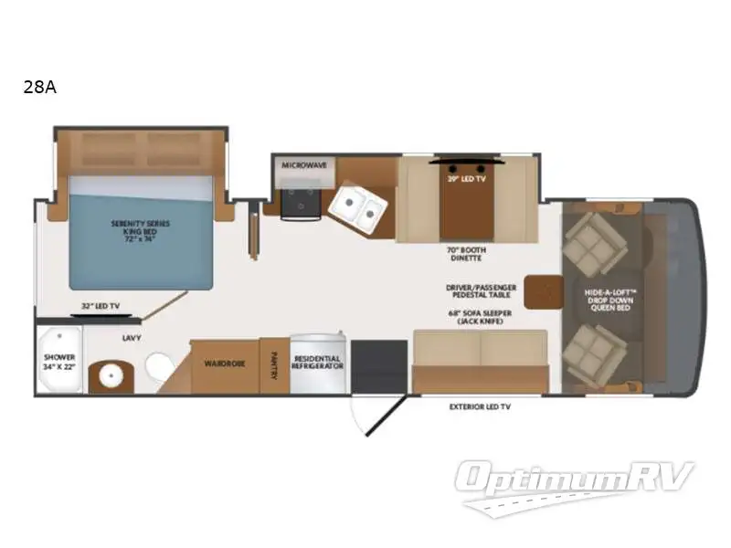2022 Fleetwood Flair 28A Floorplan Photo