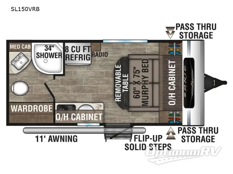 2021 Venture Sonic Lite SL150VRB Floorplan Photo