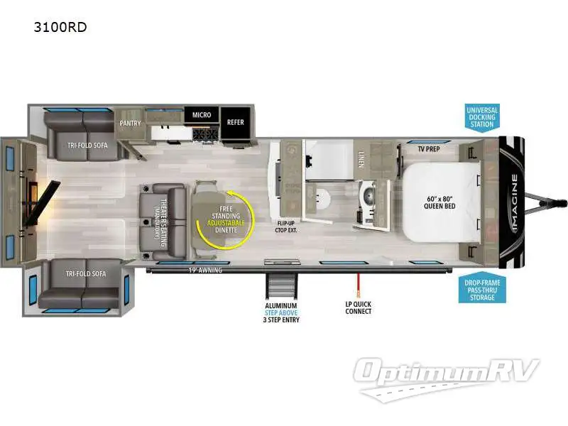 2024 Grand Design Imagine 3100RD Floorplan Photo