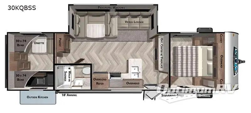 2021 Forest River Salem 30KQBSS Floorplan Photo