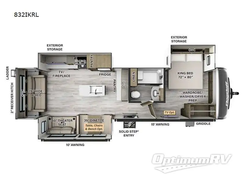 2025 Forest River Flagstaff Classic 832lKRL Floorplan Photo