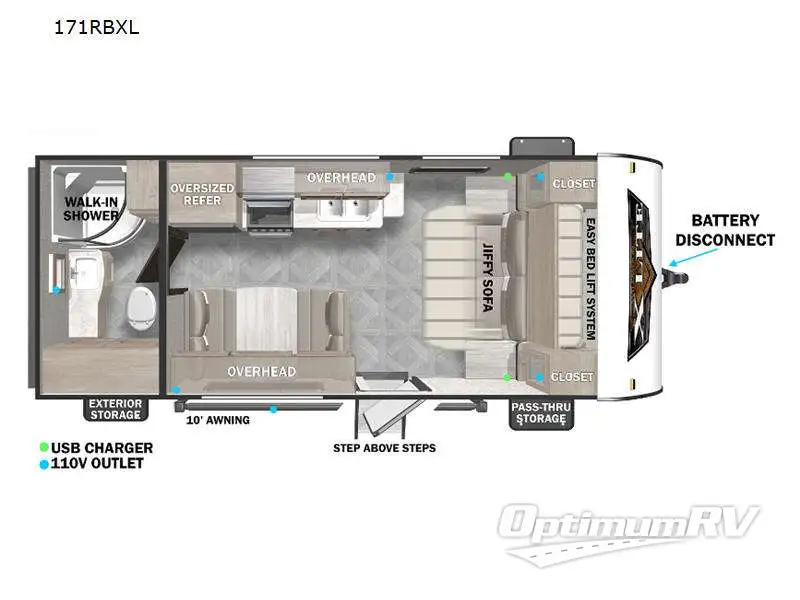 2024 Forest River Wildwood X-Lite 171RBXL Floorplan Photo