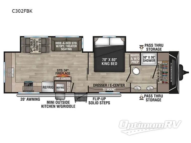 2025 KZ Connect C302FBK Floorplan Photo