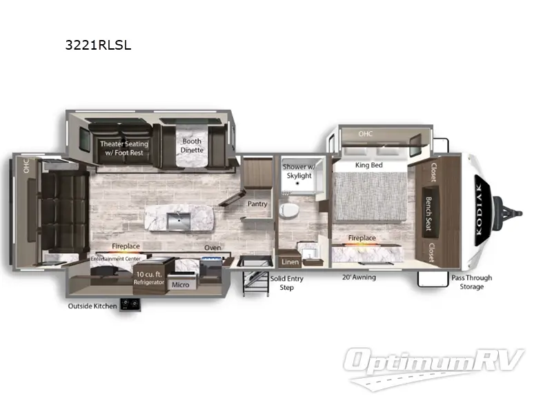 2025 Dutchmen Kodiak Ultimate 3221RLSL Floorplan Photo