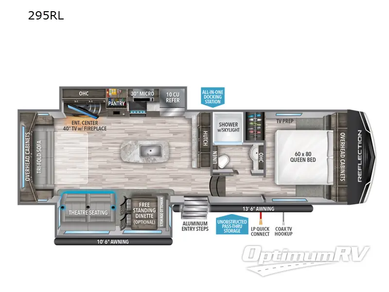 2022 Grand Design Reflection 150 Series 295RL Floorplan Photo