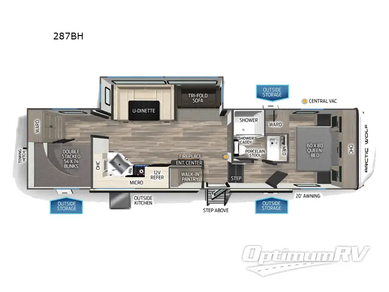 2025 Forest River Cherokee Arctic Wolf 287BH Floorplan Photo