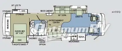 2008 Holiday Rambler Endeavor 40 SKQ Floorplan Photo