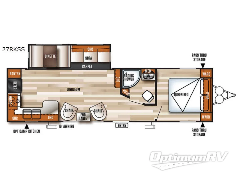 2017 Forest River Salem 27RKSS Floorplan Photo