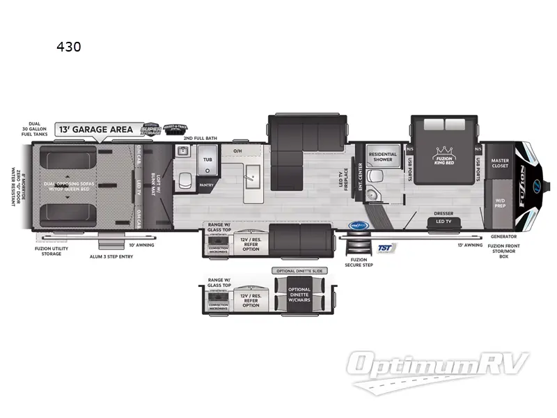 2023 Keystone Fuzion 430 Floorplan Photo