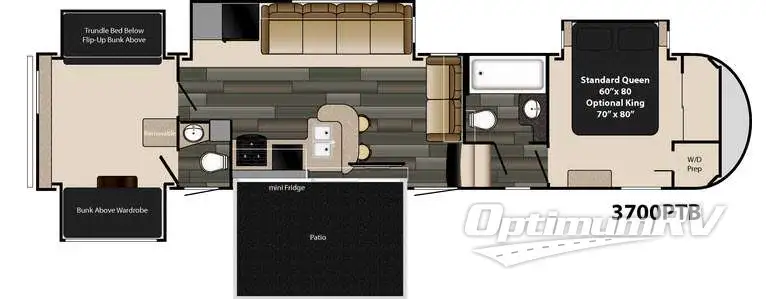 2017 Heartland Gateway 3700PTB Floorplan Photo