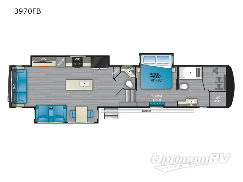 2022 Heartland Bighorn 3970FB Floorplan Photo