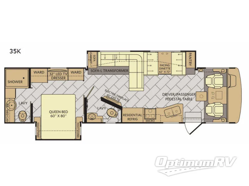 2017 Fleetwood Bounder 35K Floorplan Photo
