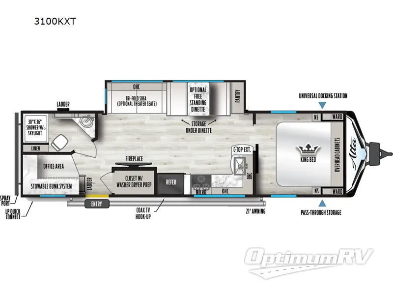 2024 East To West Alta 3100KXT Floorplan Photo