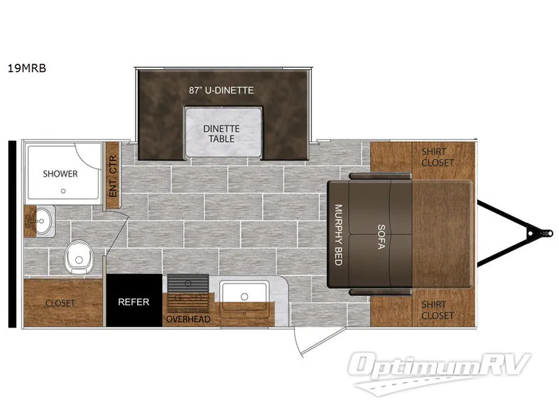 2019 Prime Time Tracer Breeze 19 MRB Floorplan Photo