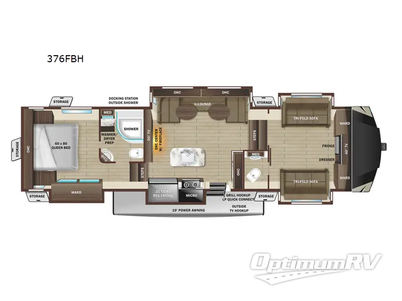 2023 Highland Ridge Open Range 376FBH Floorplan Photo