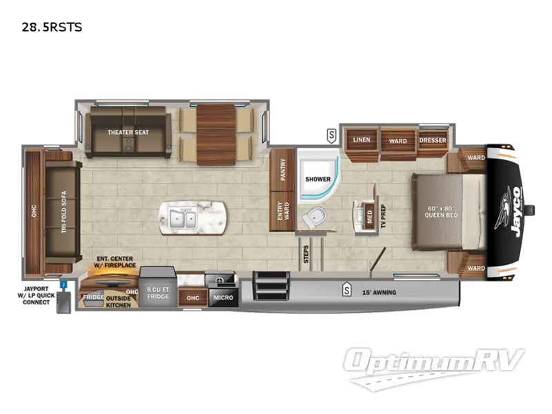 2022 Jayco Eagle HT 28.5RSTS Floorplan Photo