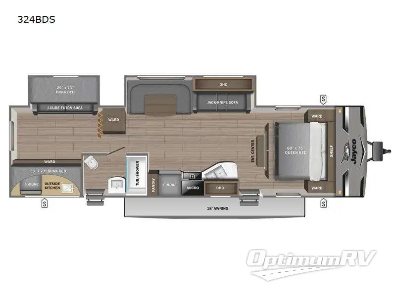 2023 Jayco Jay Flight 324BDS Floorplan Photo